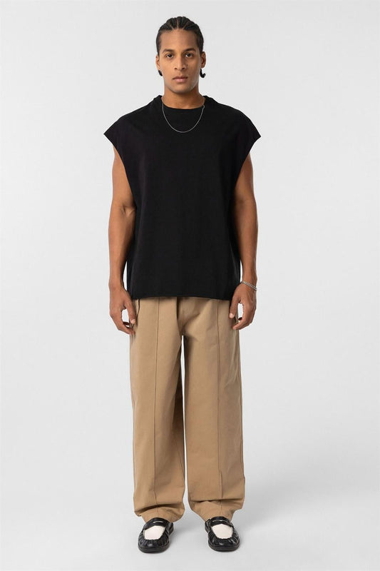 Bağcıklı Baggy Gabardin Pantolon