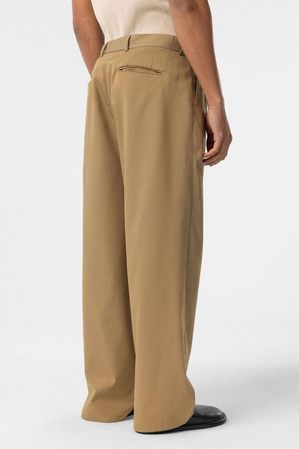 Baggy Fit Pileli Kumaş Pantolon