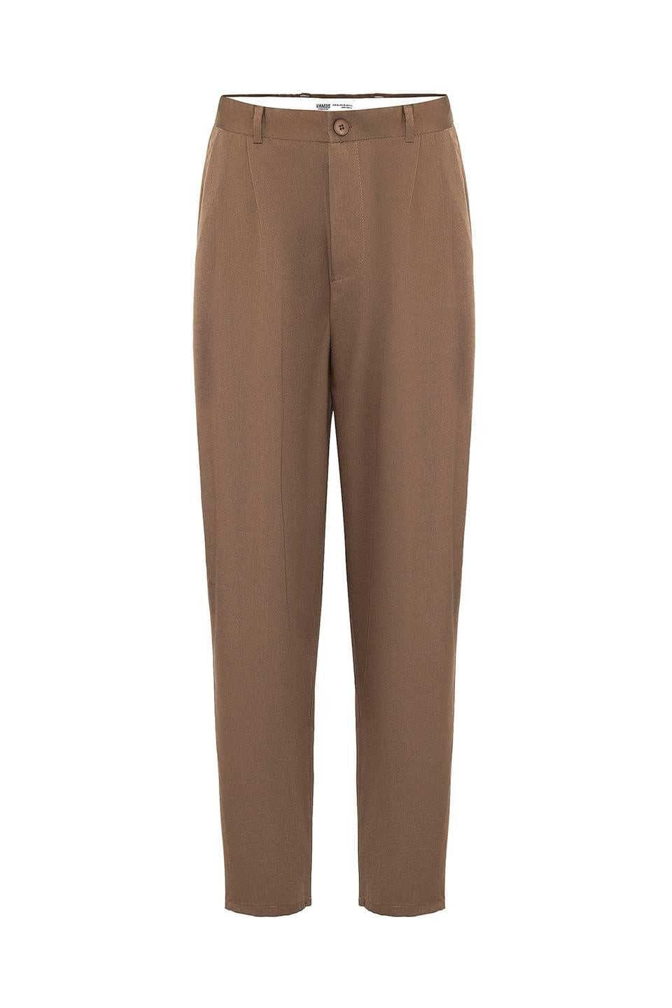 Baggy Fit Pileli Kumaş Pantolon