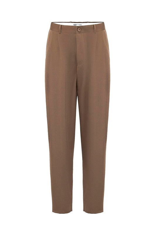 Baggy Fit Pileli Kumaş Pantolon