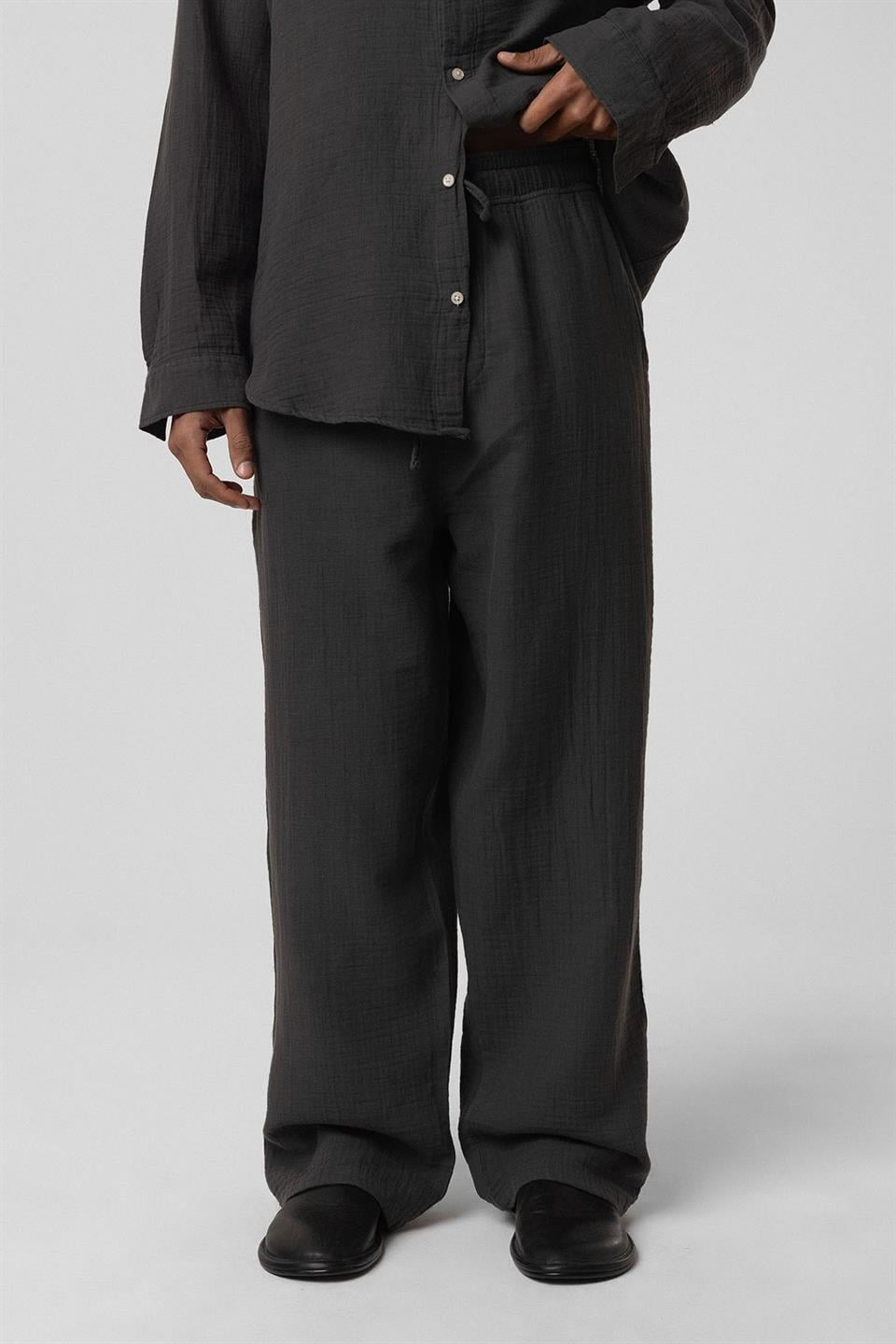 Baggy Fit Müslin Keten Pantolon