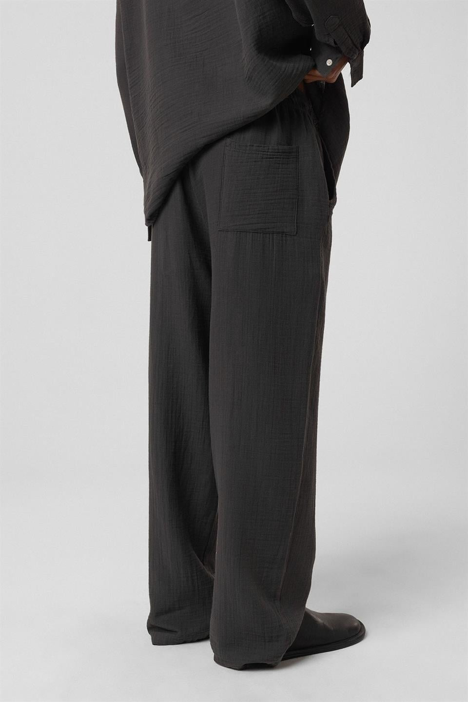 Baggy Fit Müslin Keten Pantolon