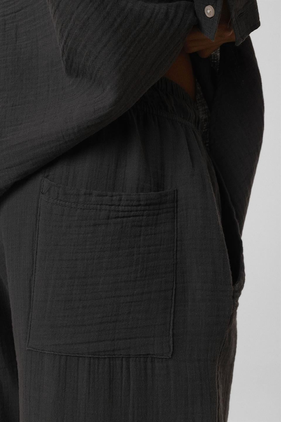 Baggy Fit Müslin Keten Pantolon