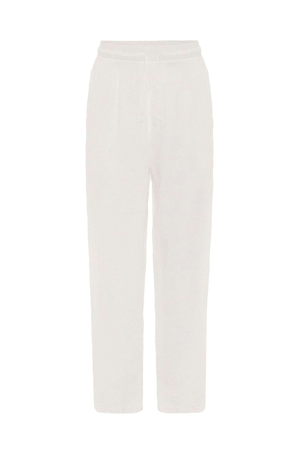 Baggy Fit Müslin Keten Pantolon
