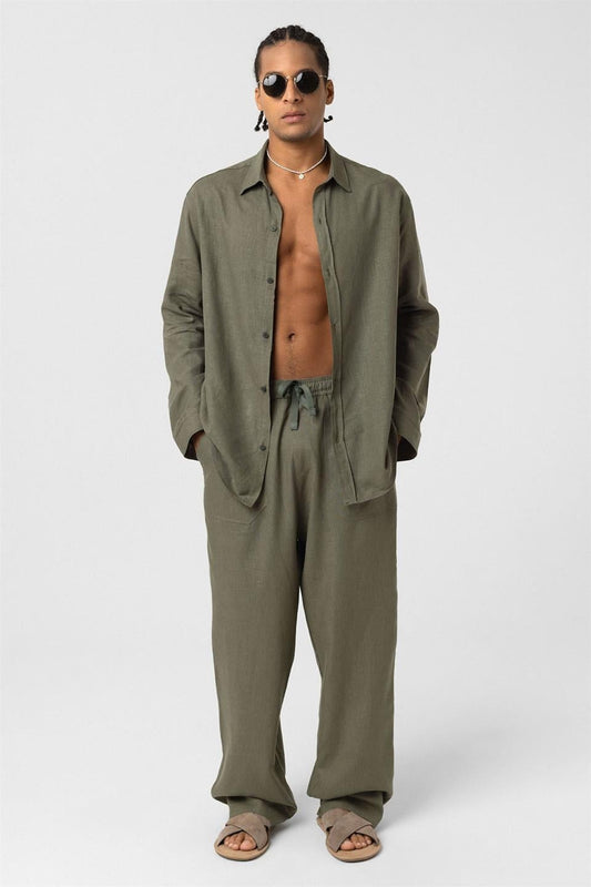 Baggy Keten Pantolon