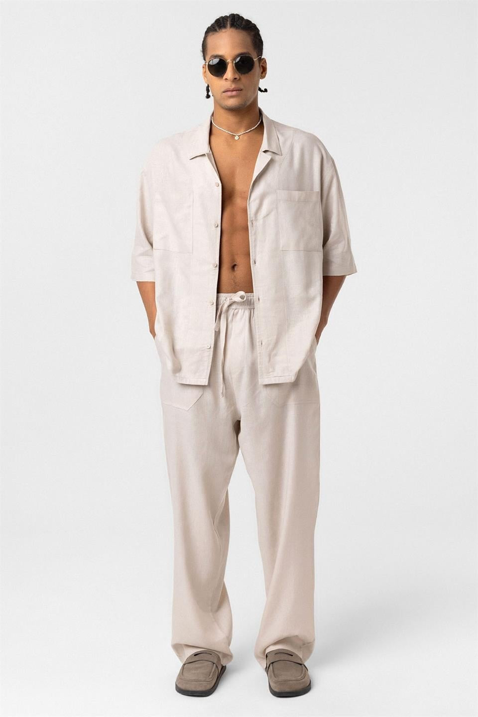 Baggy Keten Pantolon