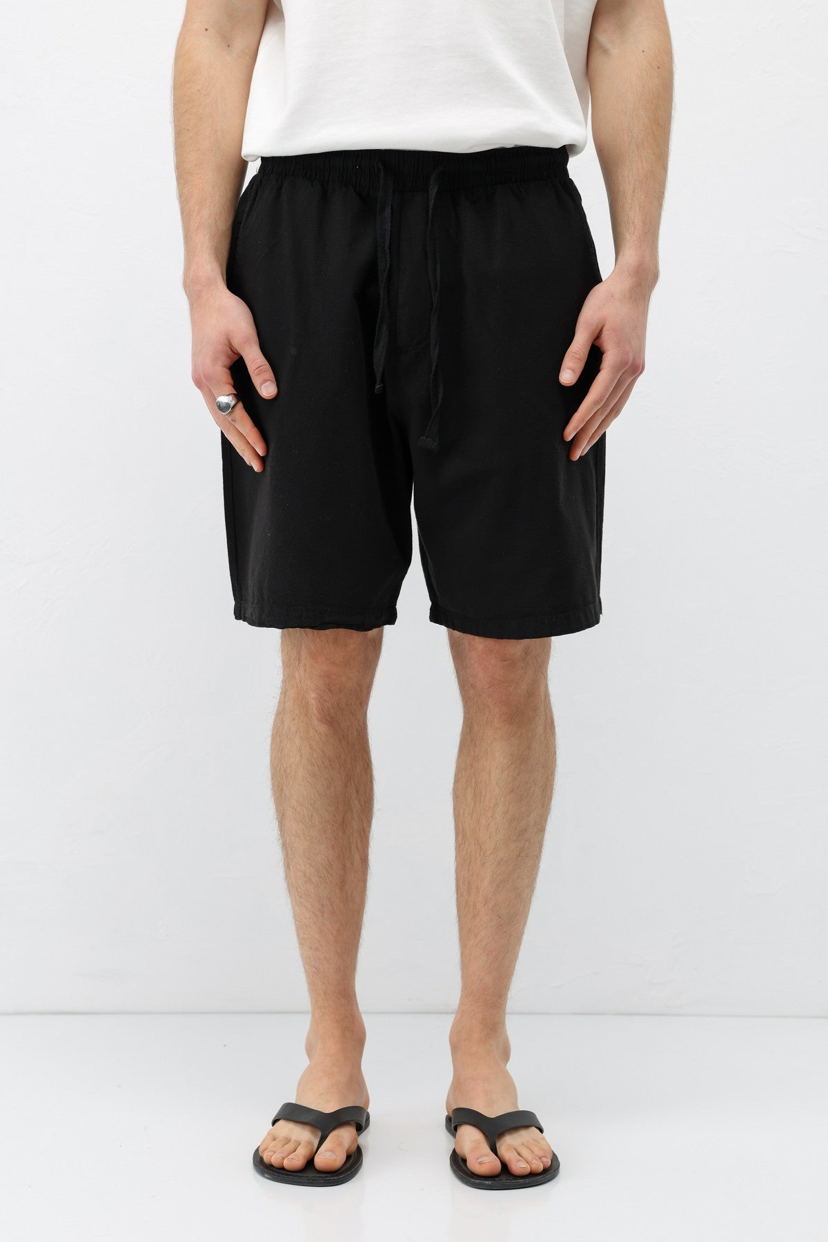 Oversize Keten Şort