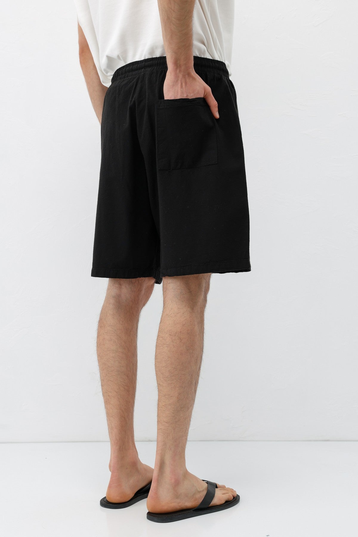 Oversize Keten Şort