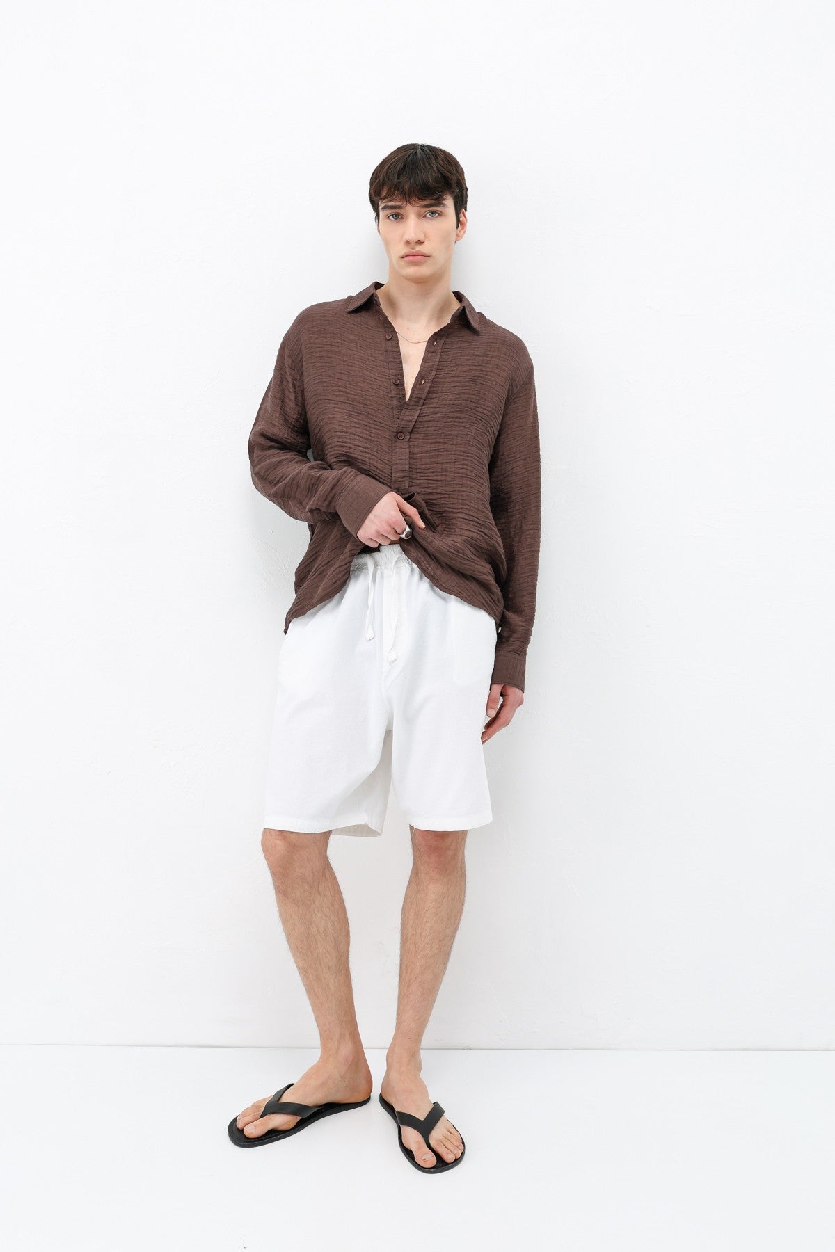 Oversize Keten Şort