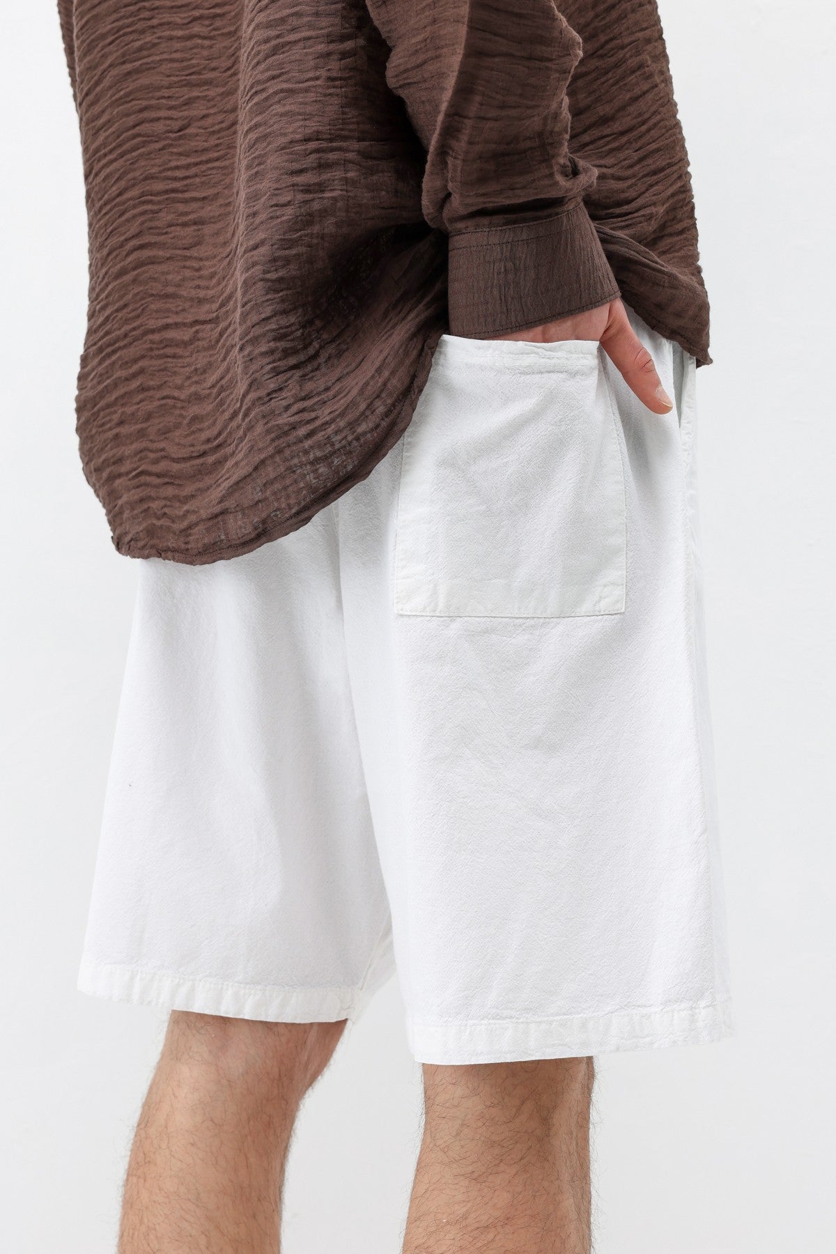 Oversize Keten Şort