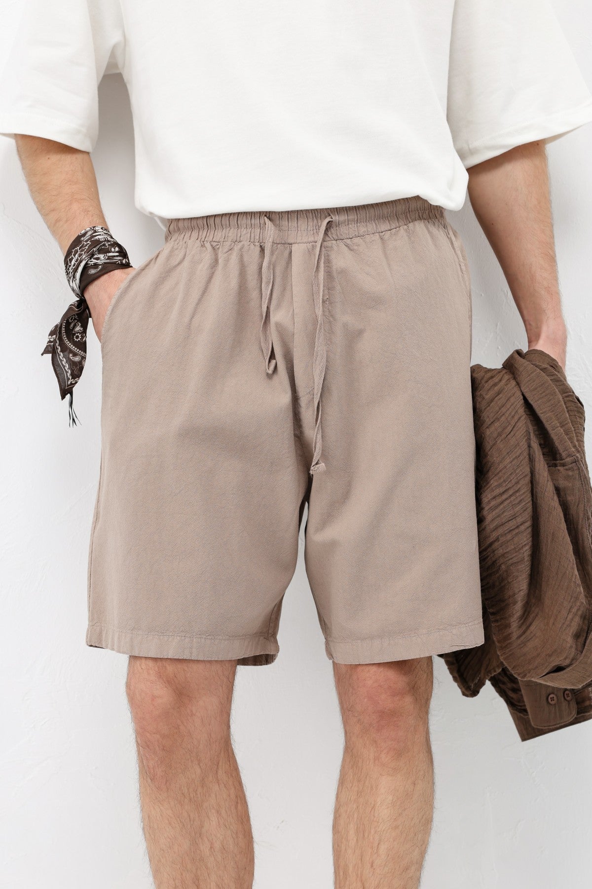 Oversize Keten Şort