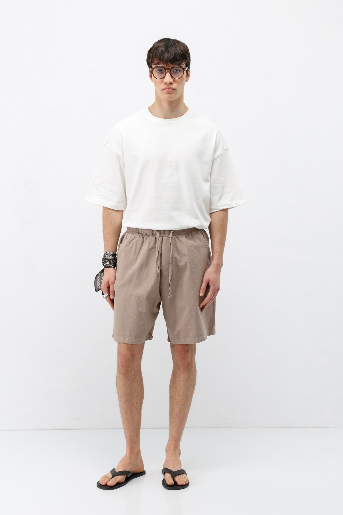 Oversize Keten Şort