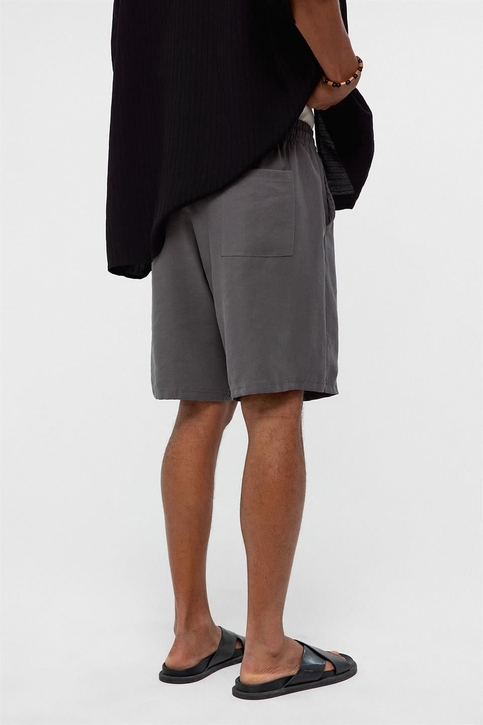 Oversize Modal Kumaş Bermuda Şort
