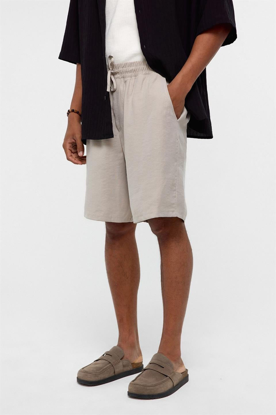 Oversize Modal Kumaş Bermuda Şort