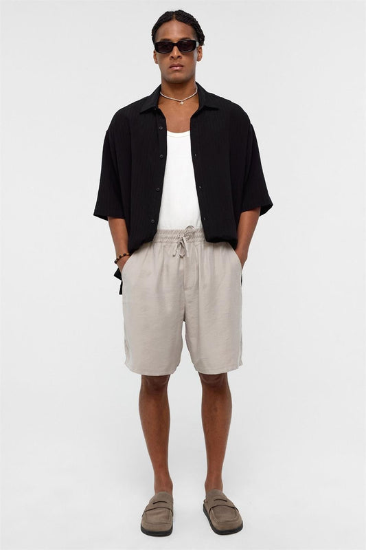 Oversize Modal Kumaş Bermuda Şort
