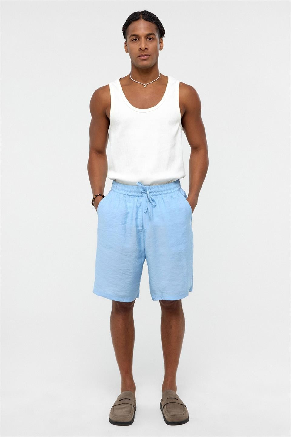 Oversize Modal Kumaş Bermuda Şort