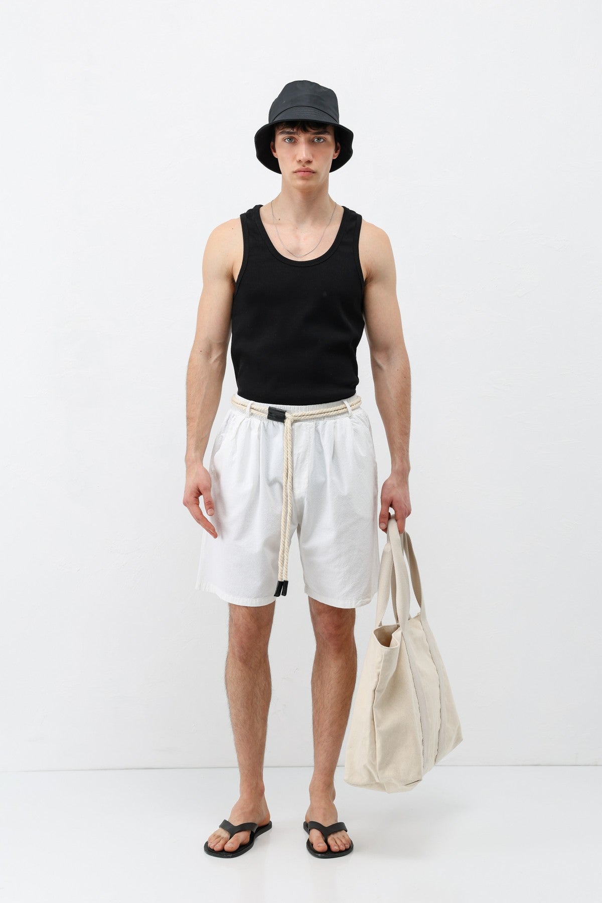 Kemerli Oversize Keten Şort