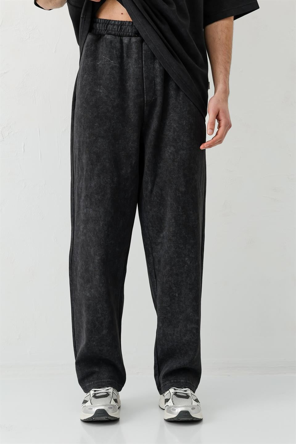Baggy Fit Yıkamalı Eşofman Alt