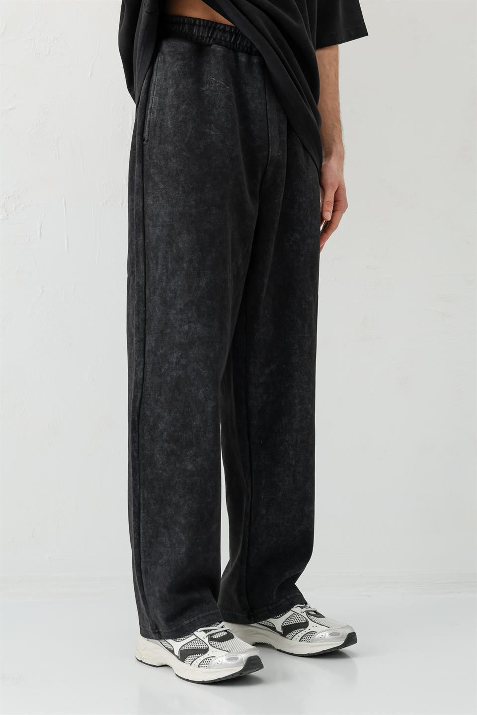 Baggy Fit Yıkamalı Eşofman Alt