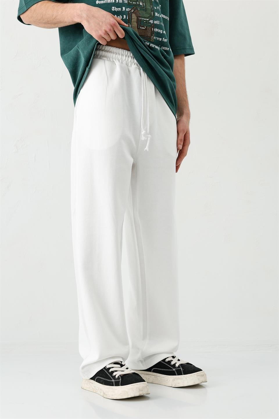 Baggy Fit Yıkamalı Eşofman Alt