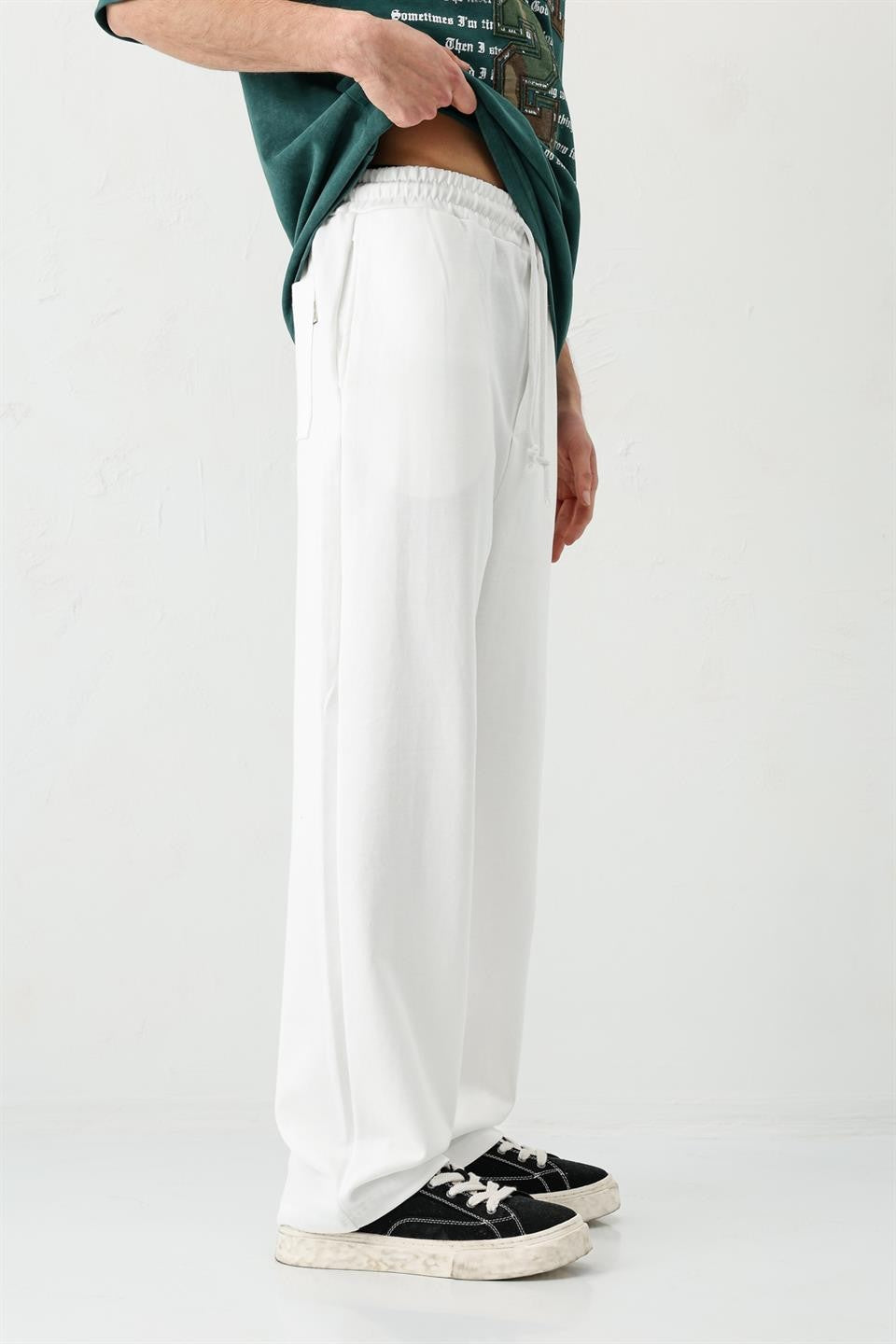 Baggy Fit Yıkamalı Eşofman Alt