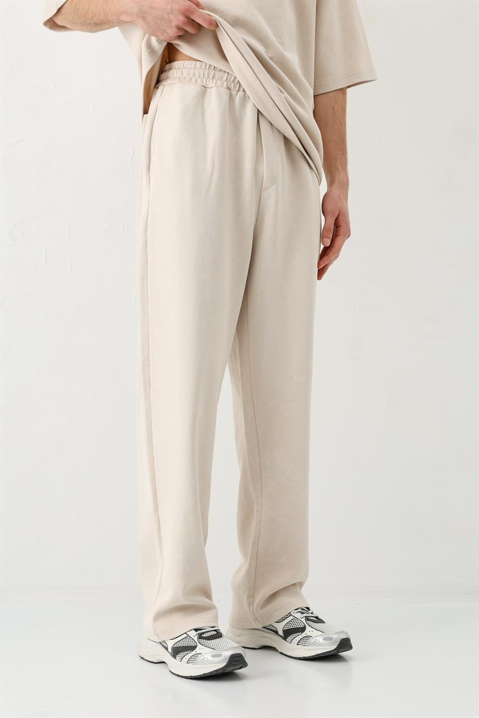 Baggy Fit Yıkamalı Eşofman Alt