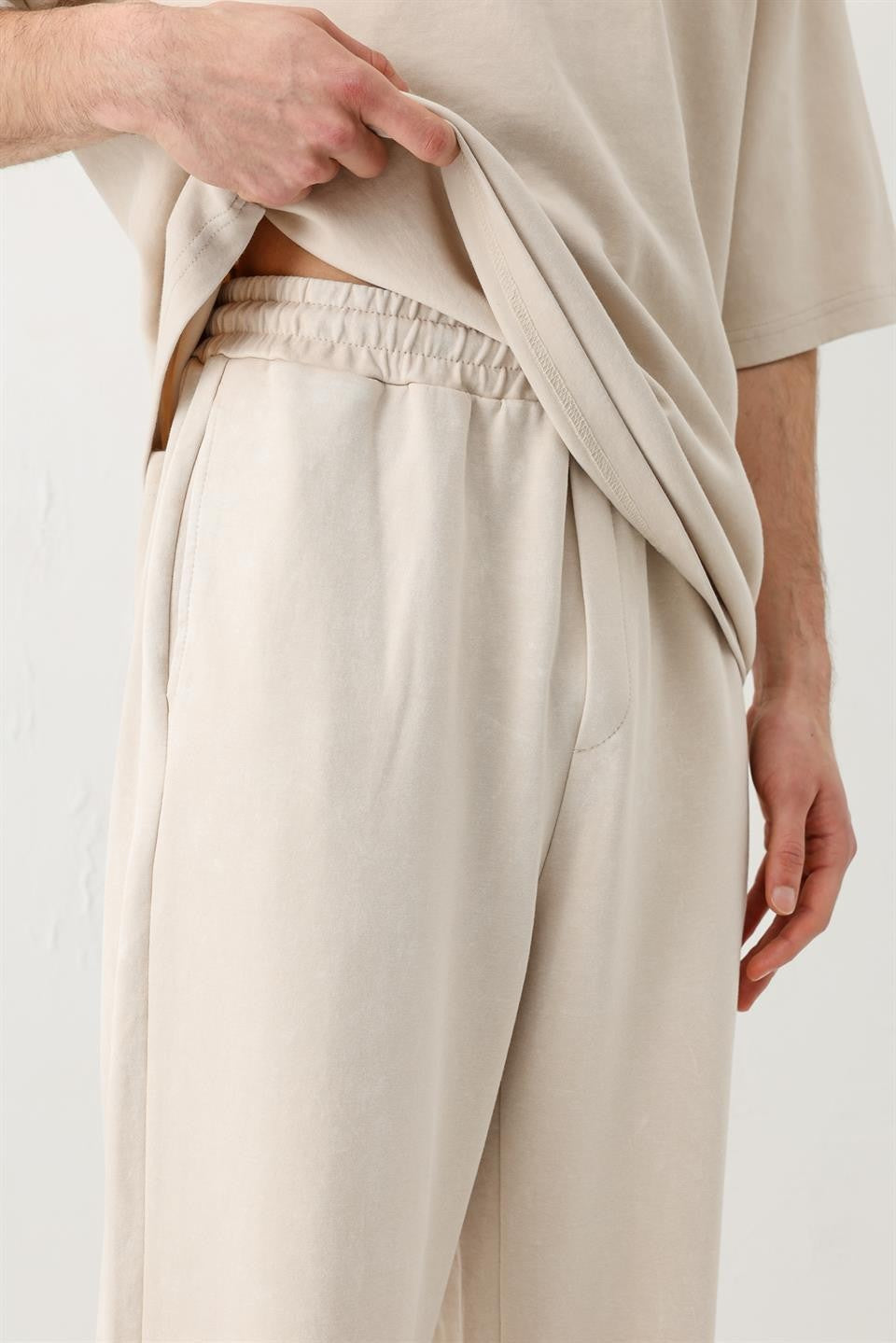 Baggy Fit Yıkamalı Eşofman Alt