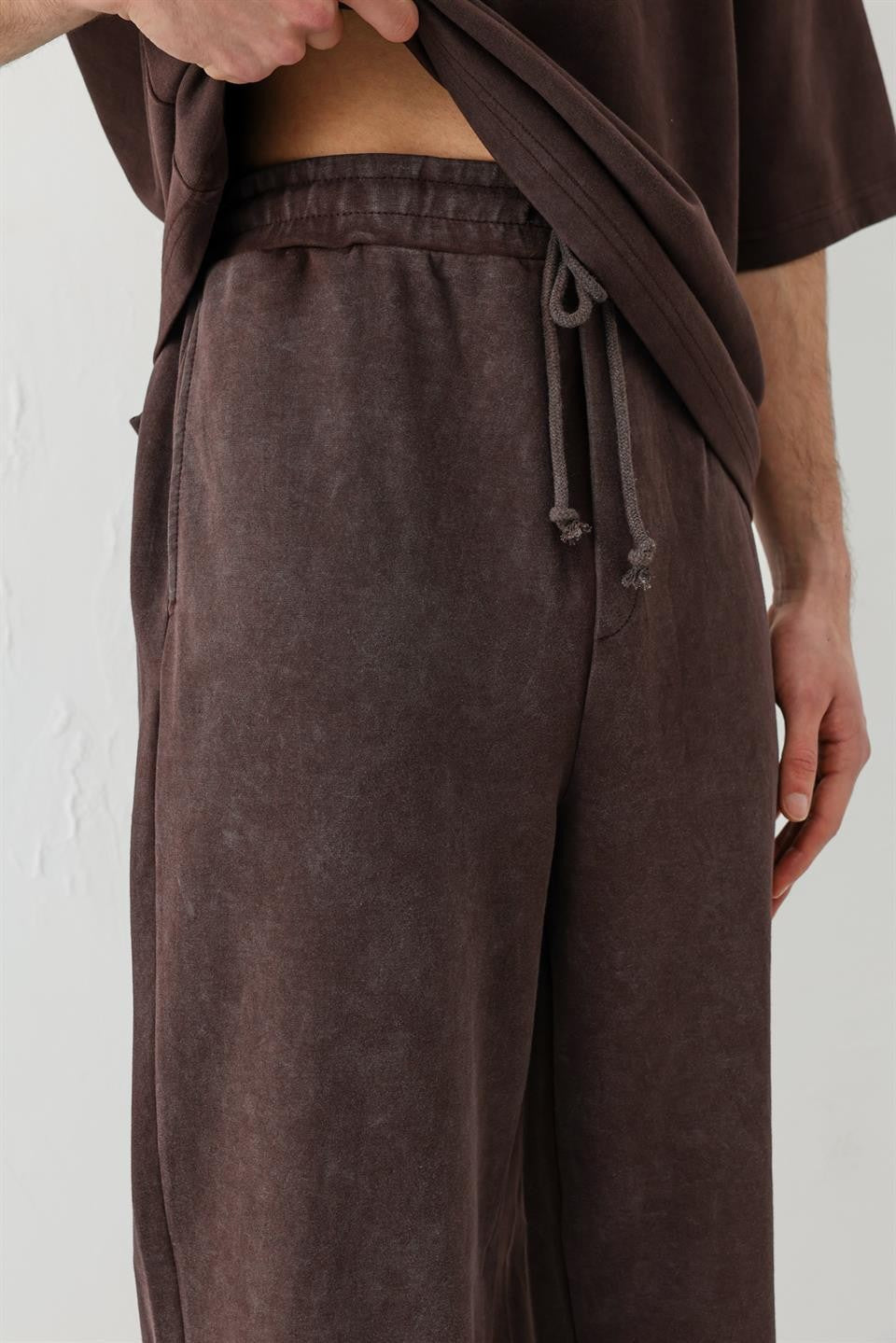 Baggy Fit Yıkamalı Eşofman Alt
