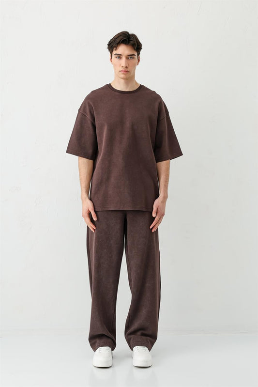 Baggy Fit Yıkamalı Eşofman Alt