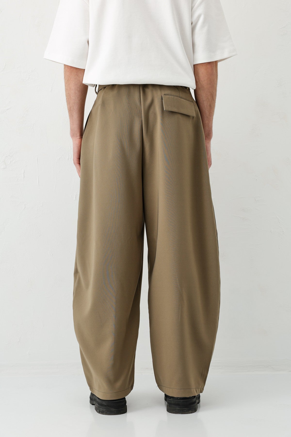 Barrel Fit Tailored Fit Kemerli Pantolon