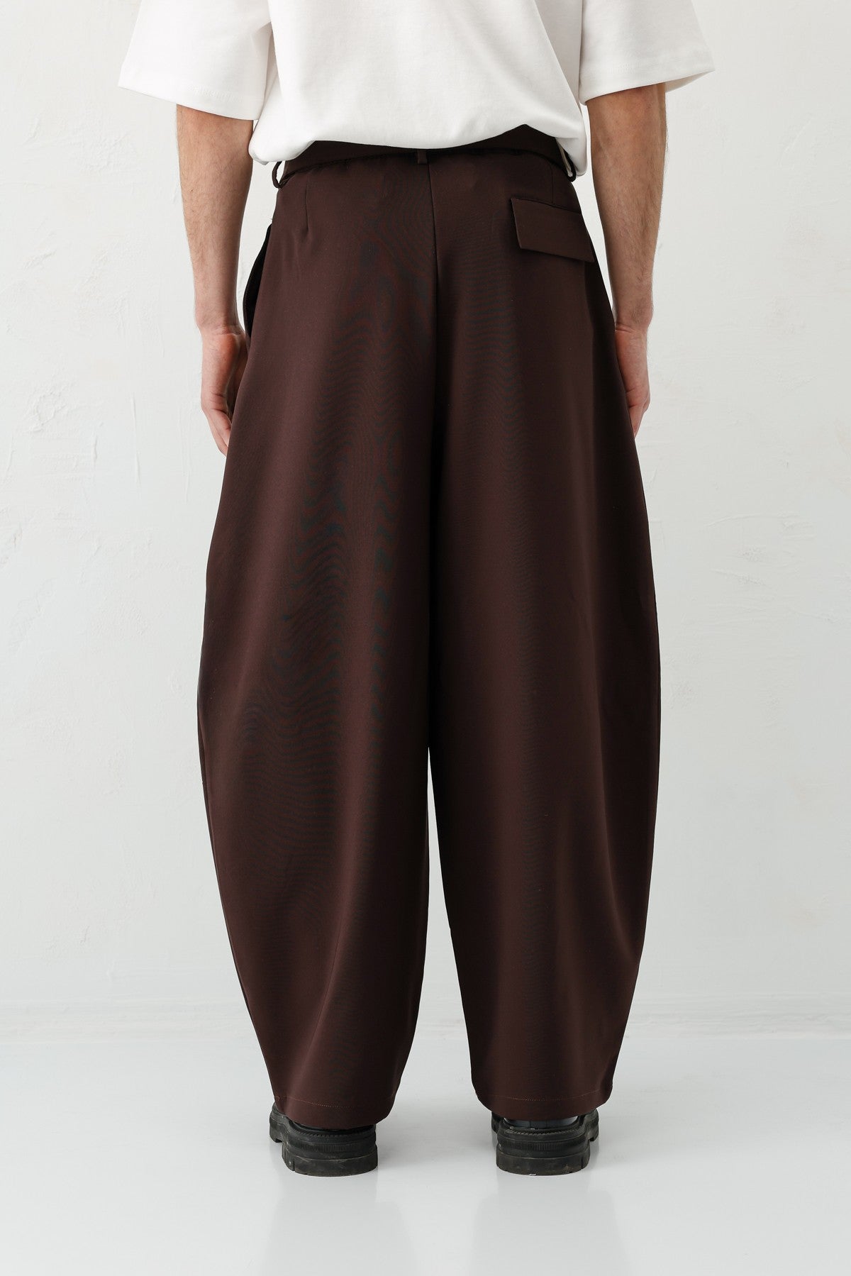 Barrel Fit Tailored Fit Kemerli Pantolon