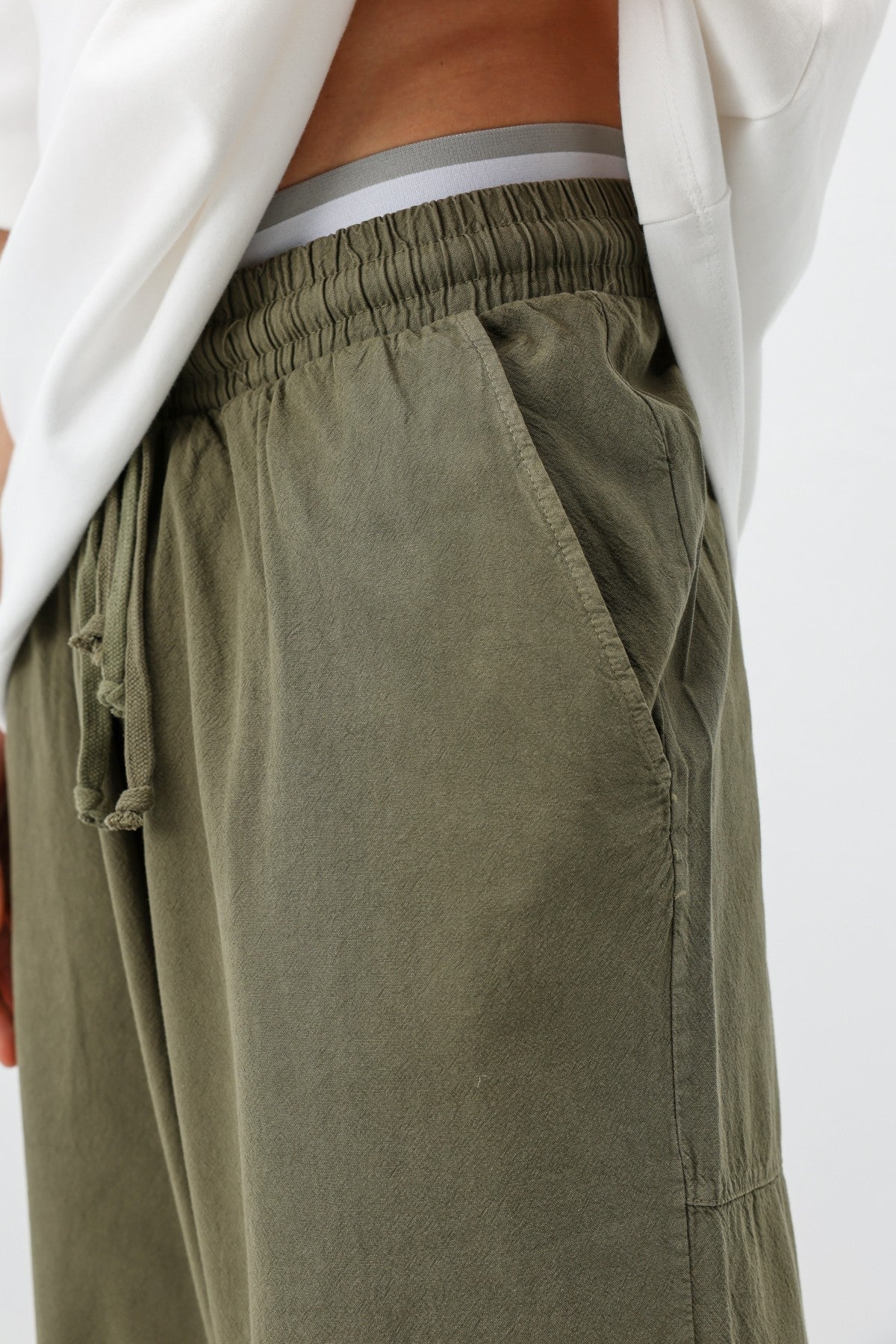 Super Baggy Fit Keten Pantolon