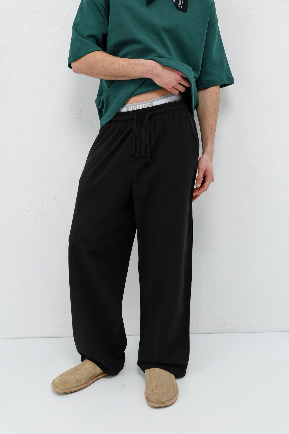 Super Baggy Fit Keten Pantolon