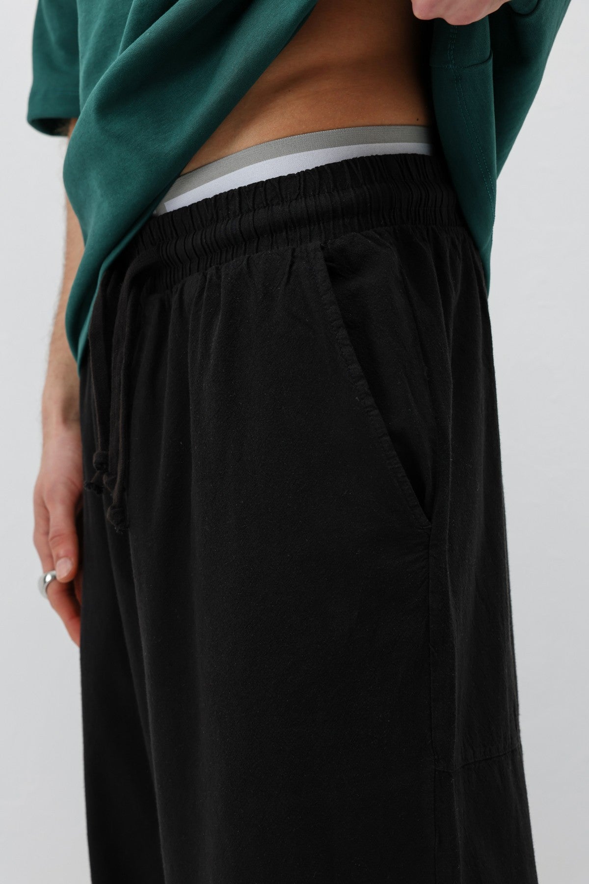 Super Baggy Fit Keten Pantolon