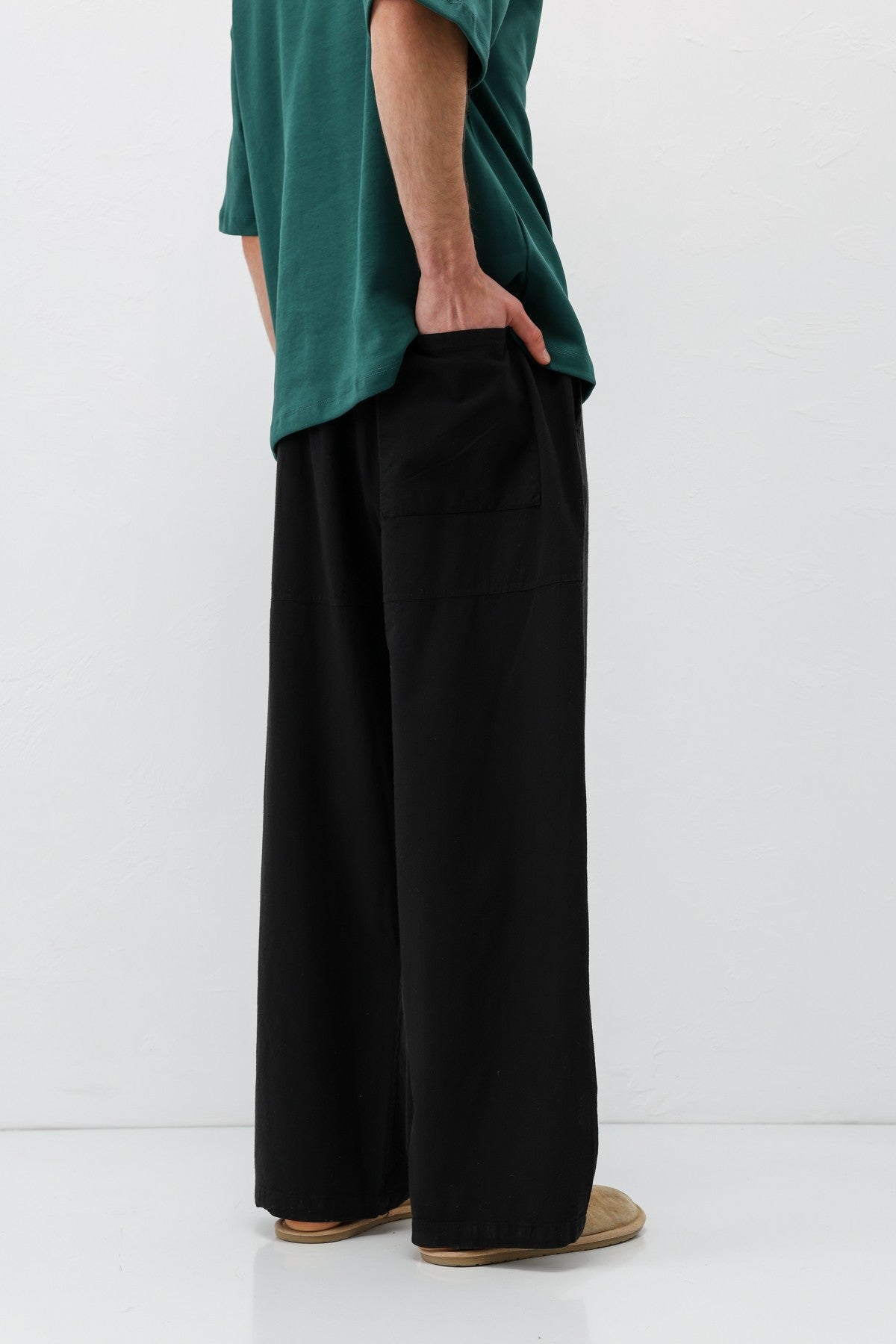 Super Baggy Fit Keten Pantolon
