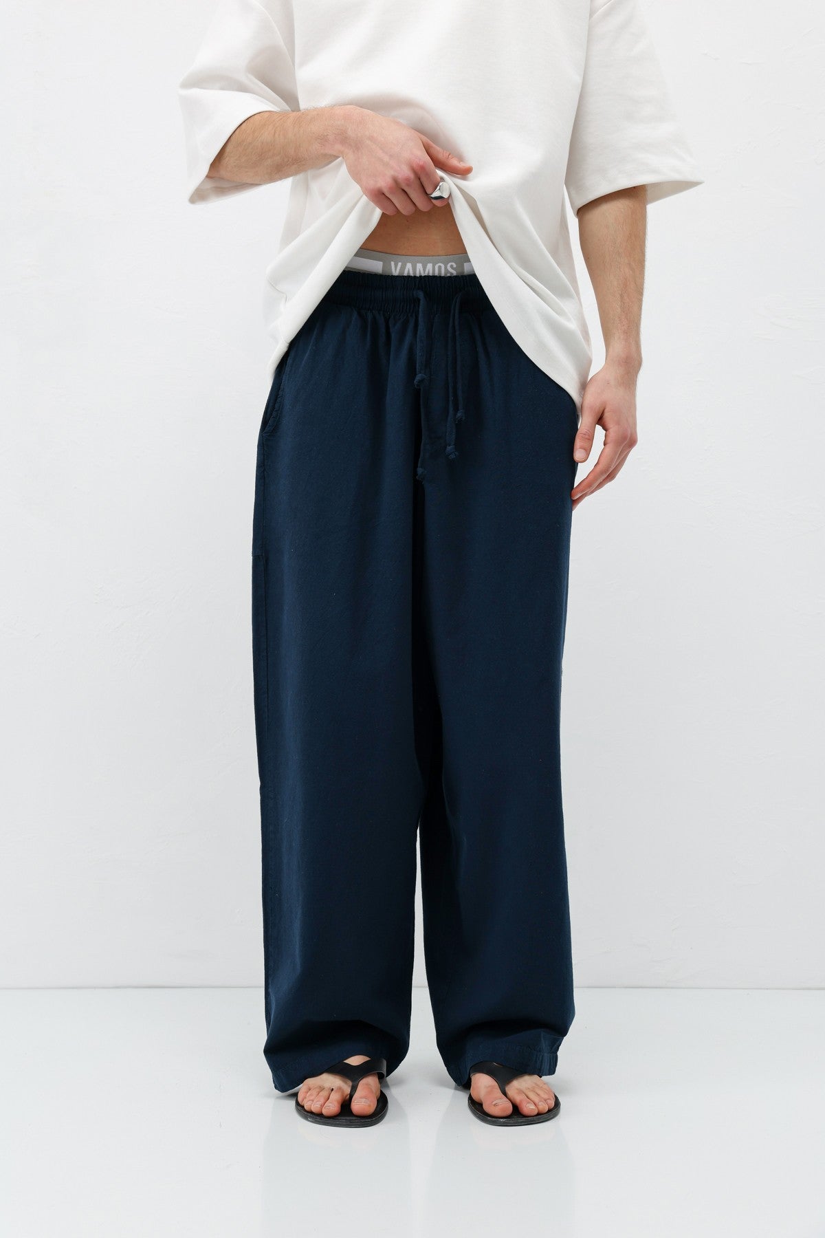 Super Baggy Fit Keten Pantolon