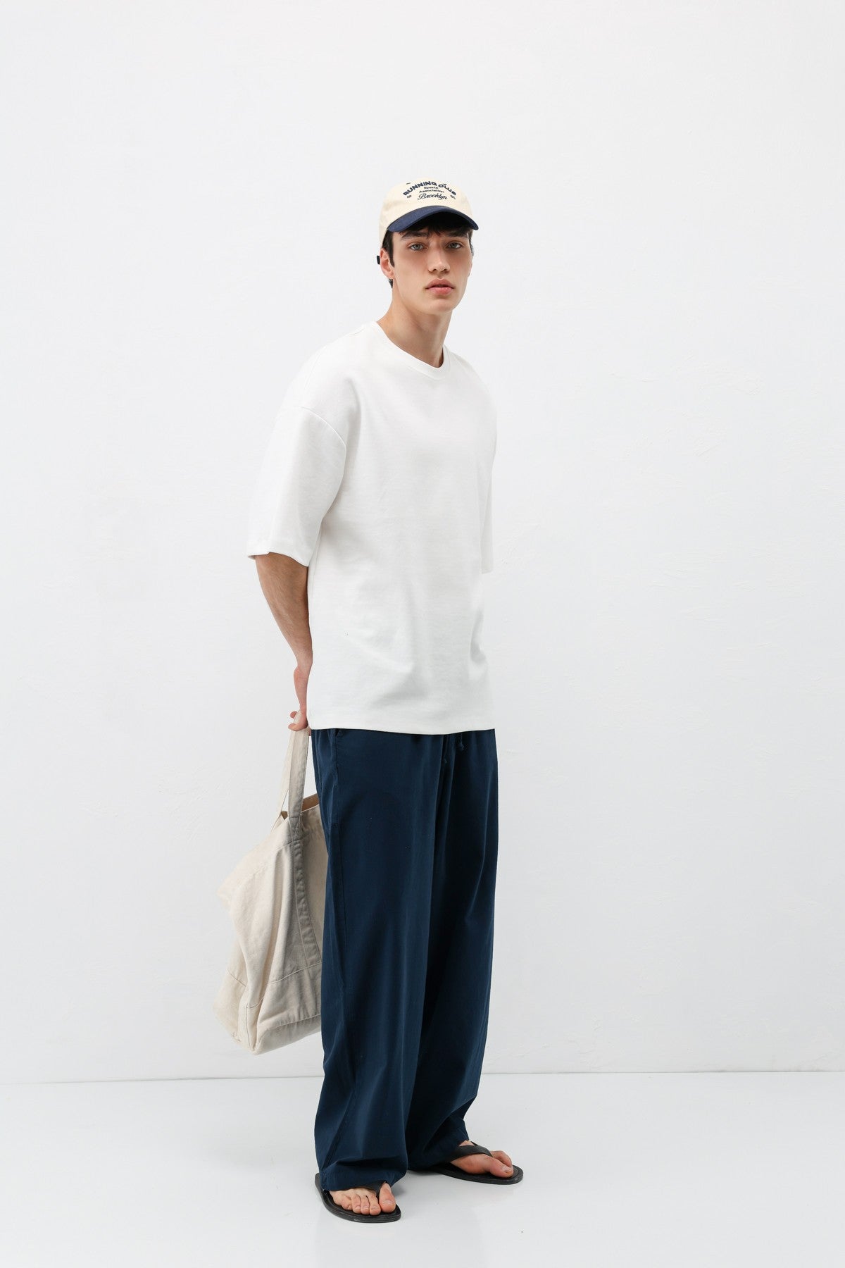 Super Baggy Fit Keten Pantolon