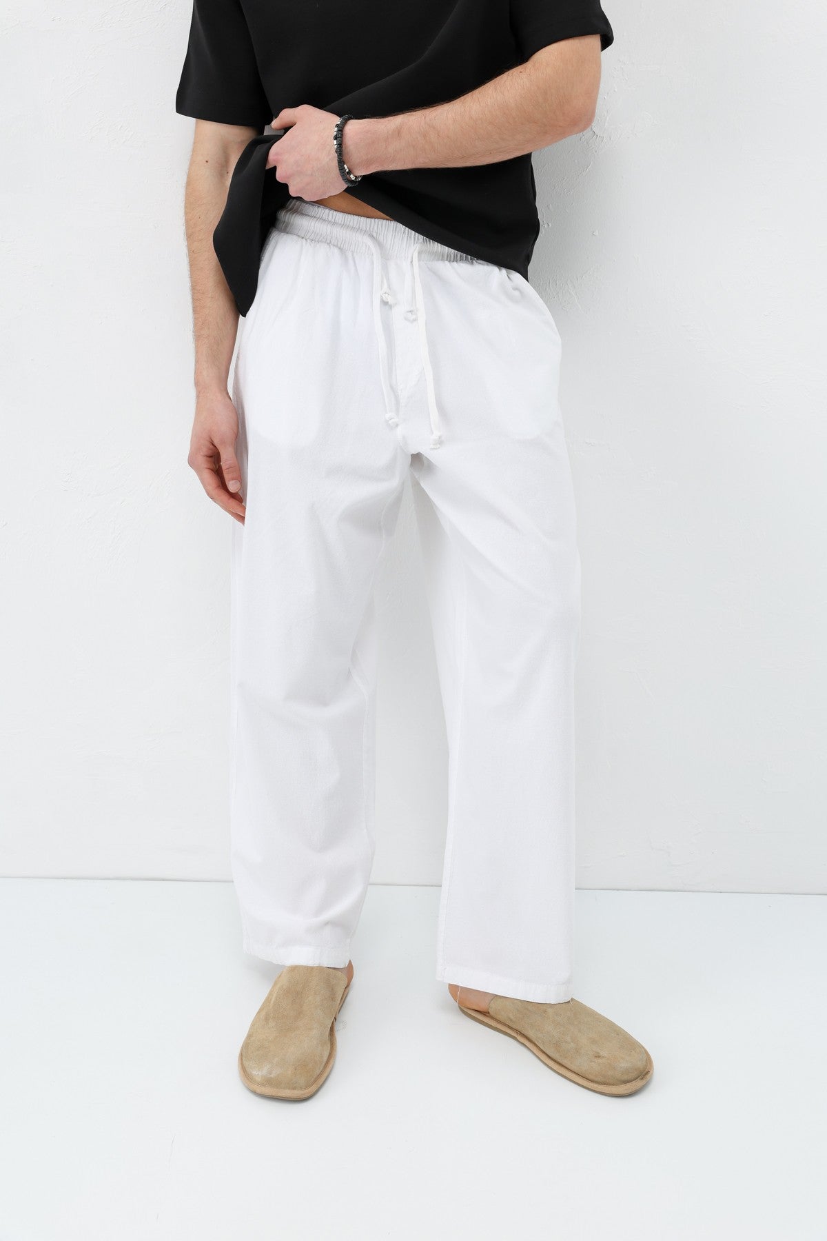 Super Baggy Fit Keten Pantolon
