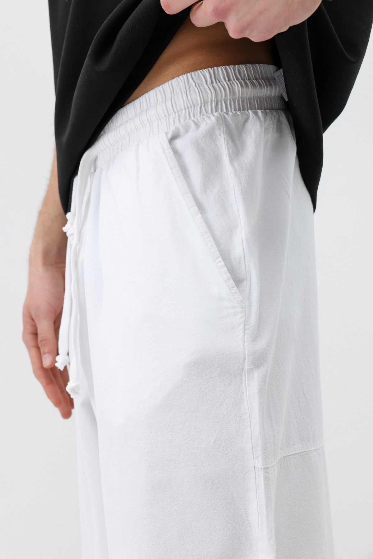 Super Baggy Fit Keten Pantolon