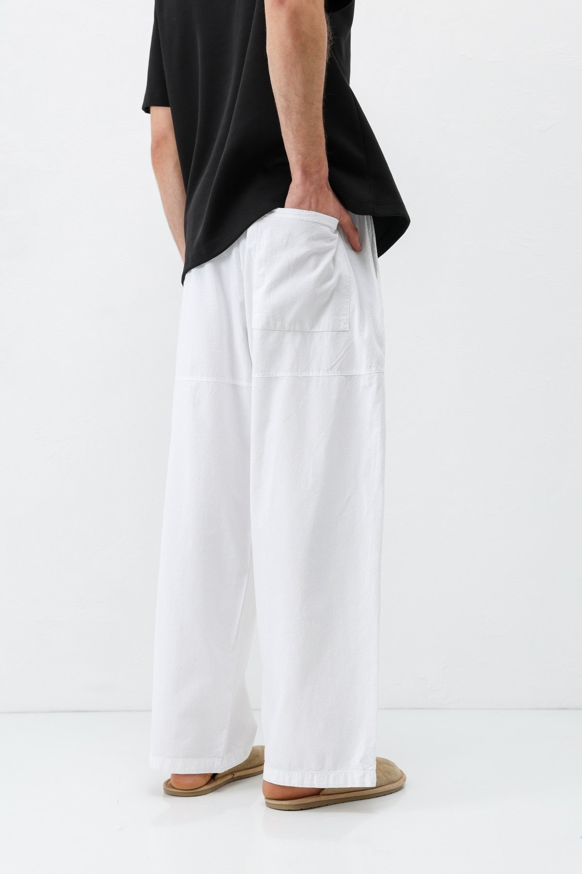 Super Baggy Fit Keten Pantolon