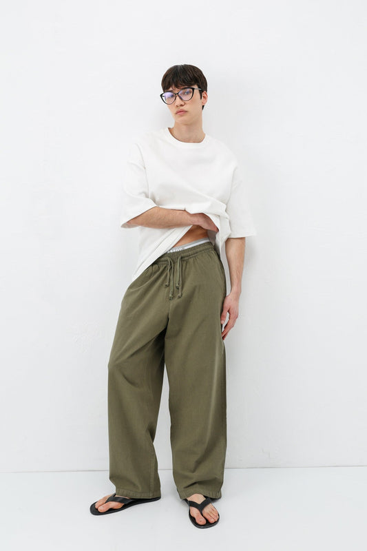 Super Baggy Fit Keten Pantolon