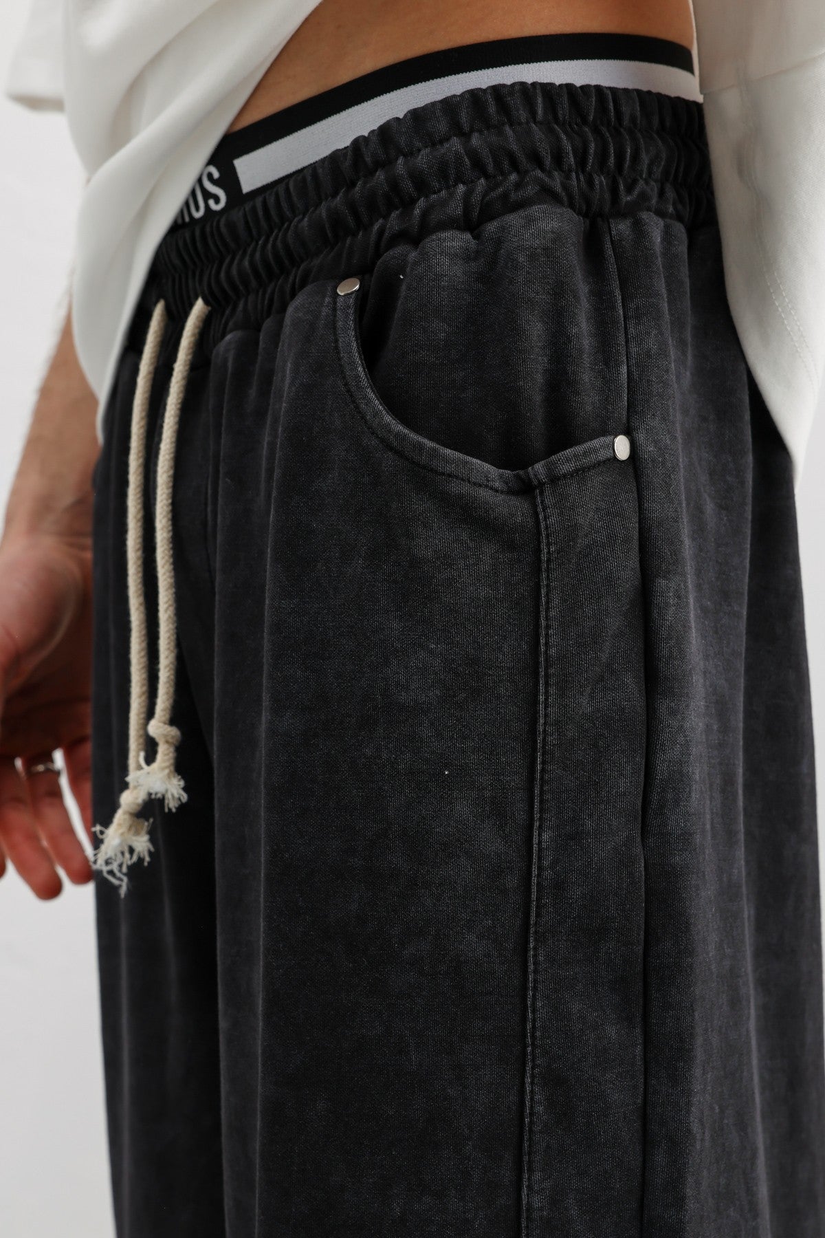 Baggy Fit Eşofman Alt V80-43