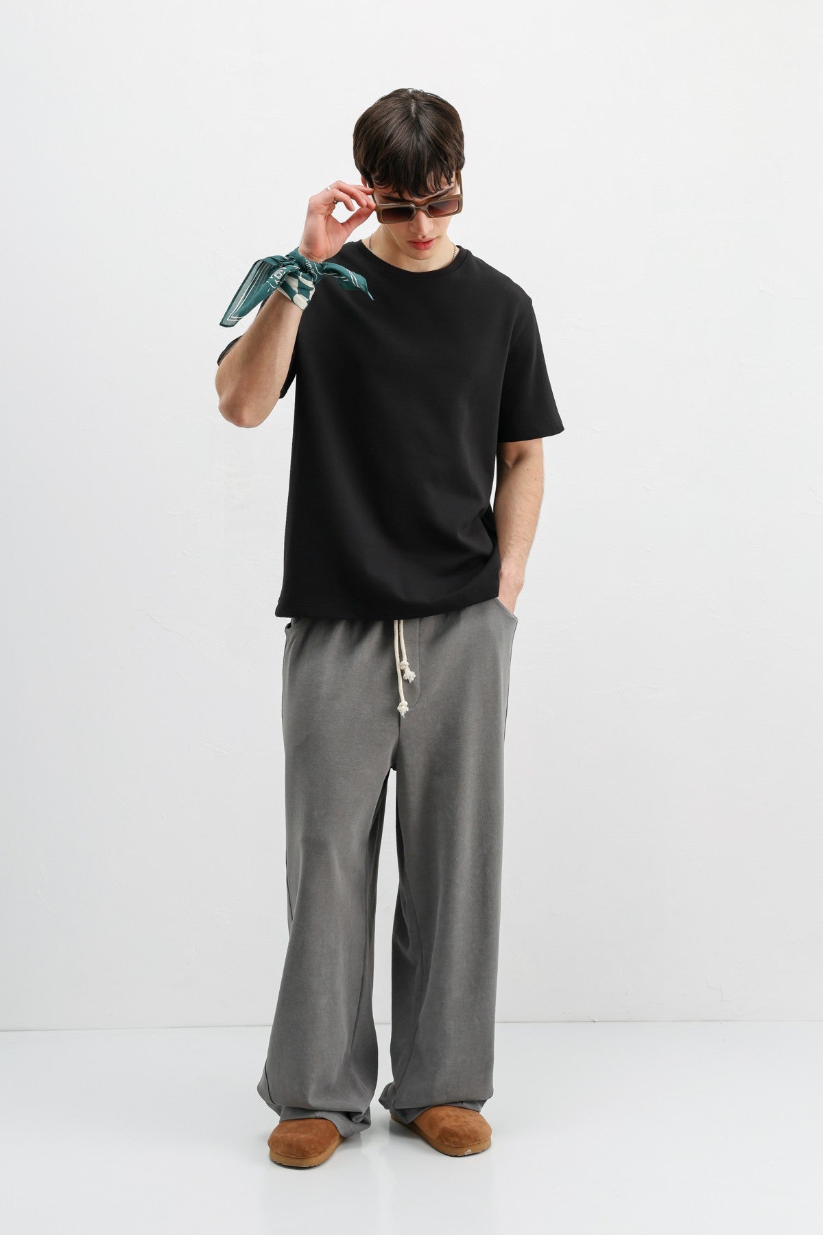 Baggy Fit Eşofman Alt V80-43