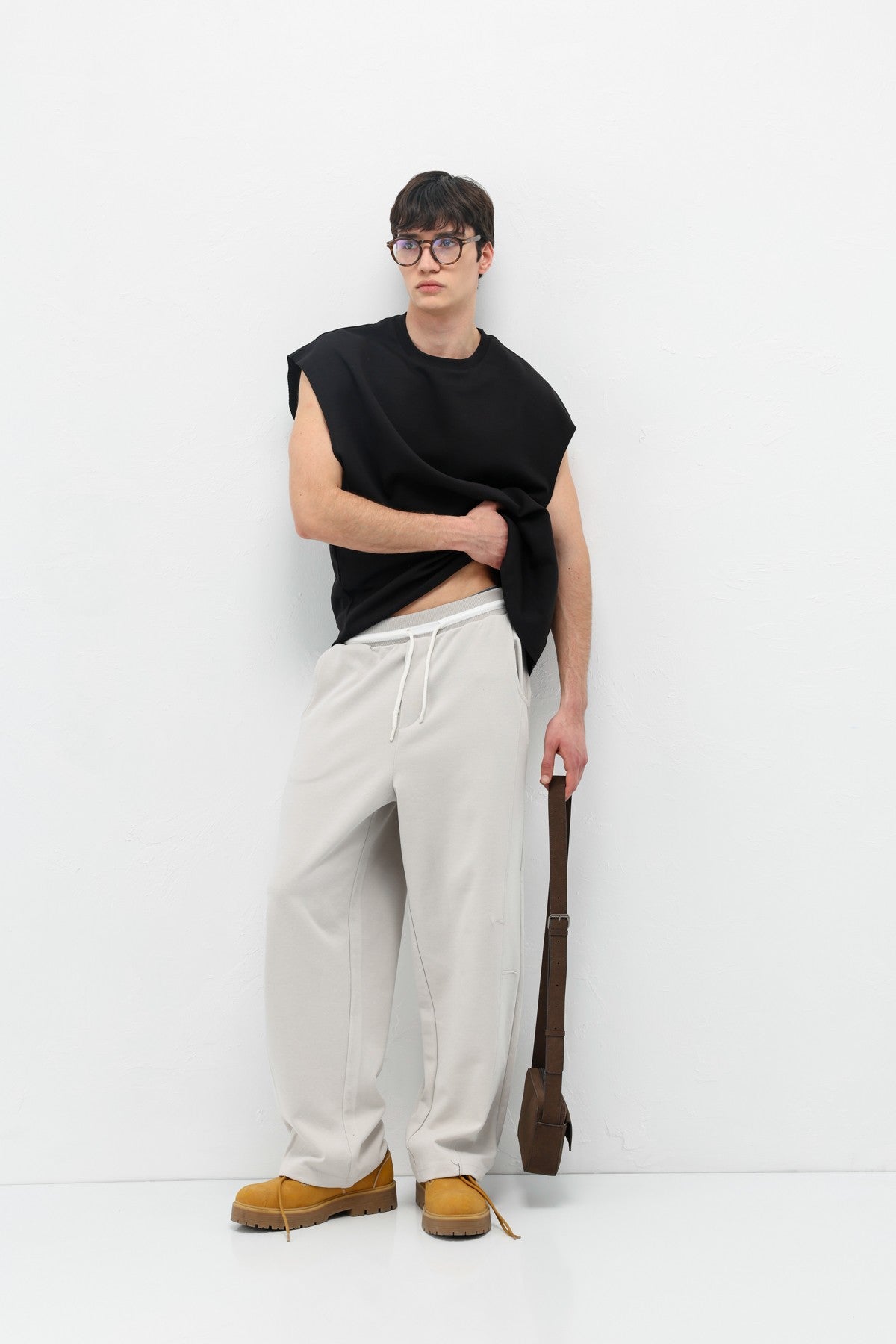 Bağcıklı Baggy Fit Eşofman Alt