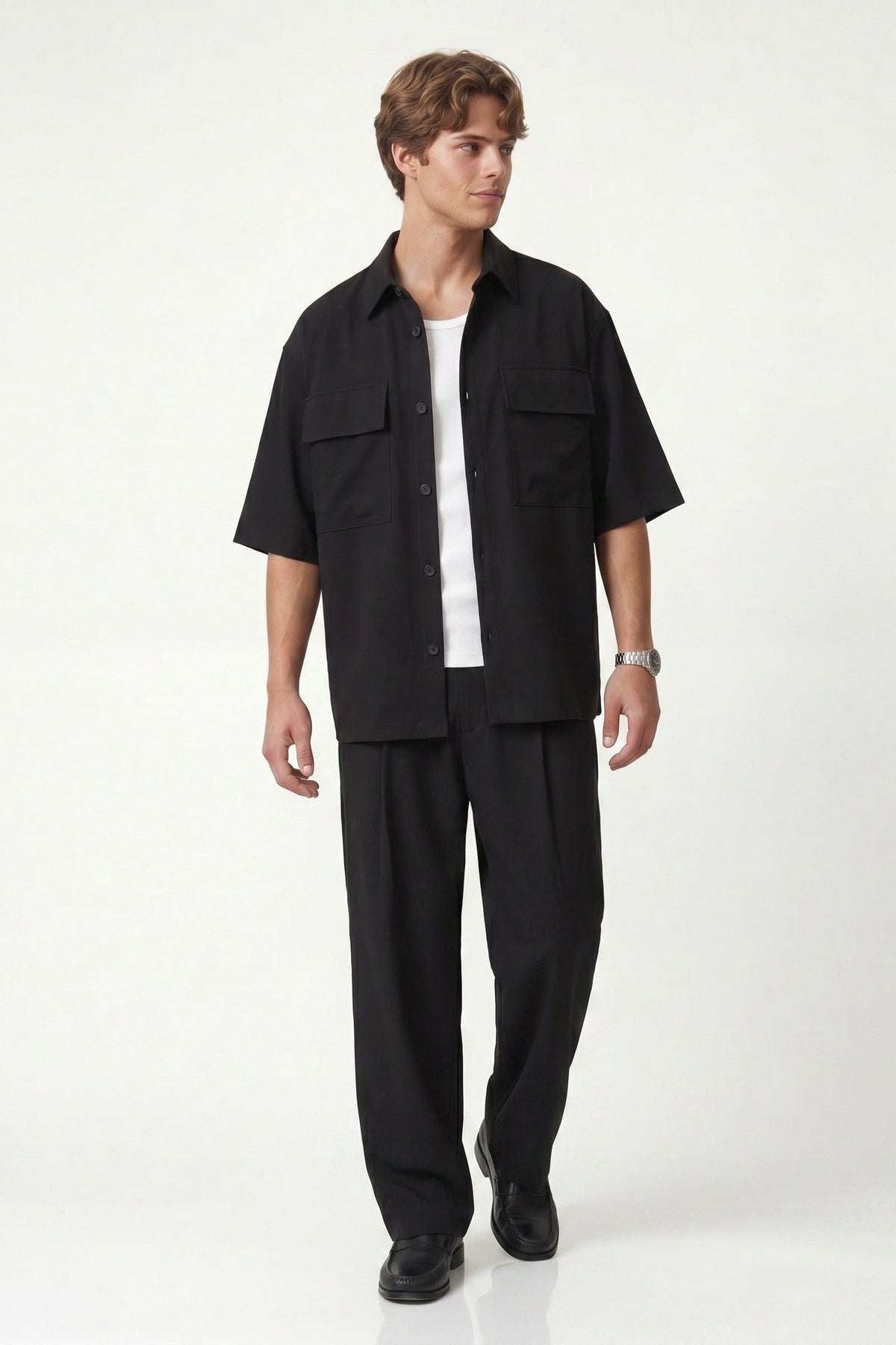 Süper Baggy Fit Esnek Kumaş Pantolon