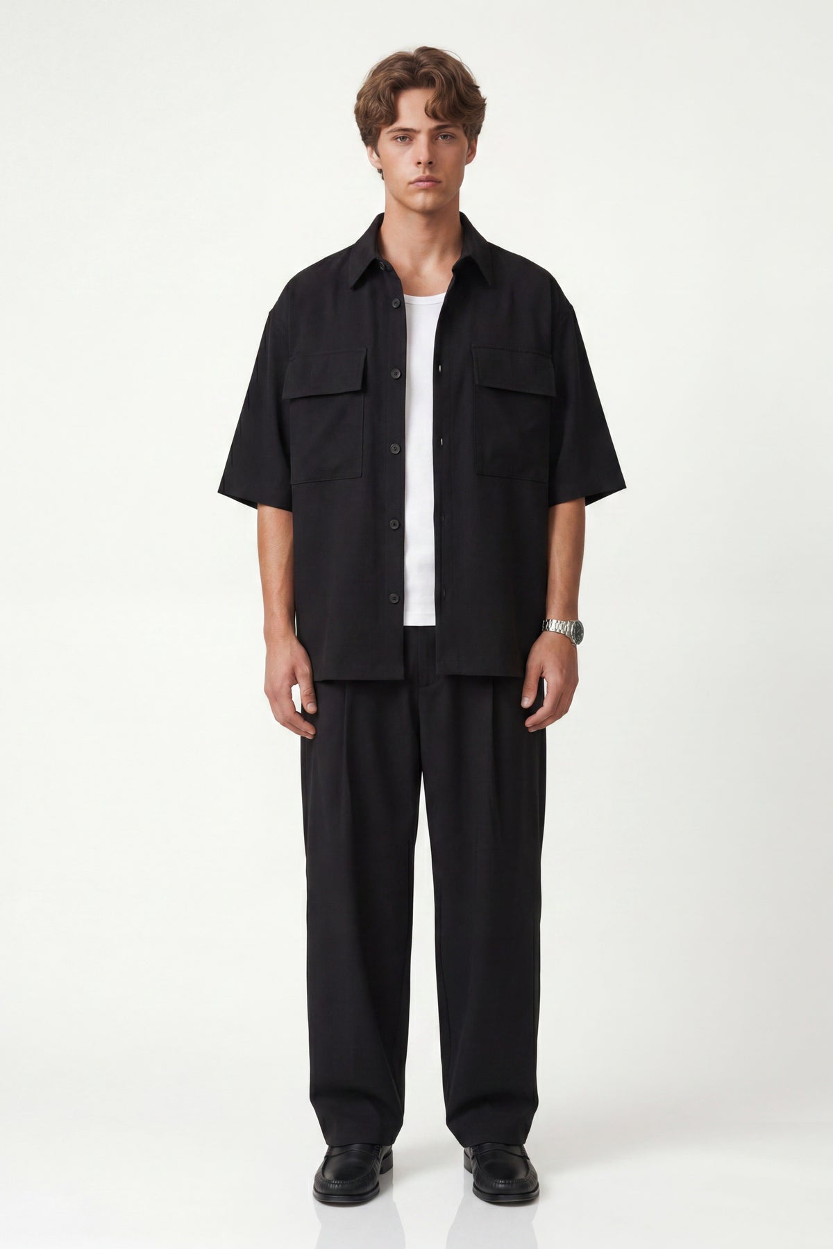Süper Baggy Fit Esnek Kumaş Pantolon