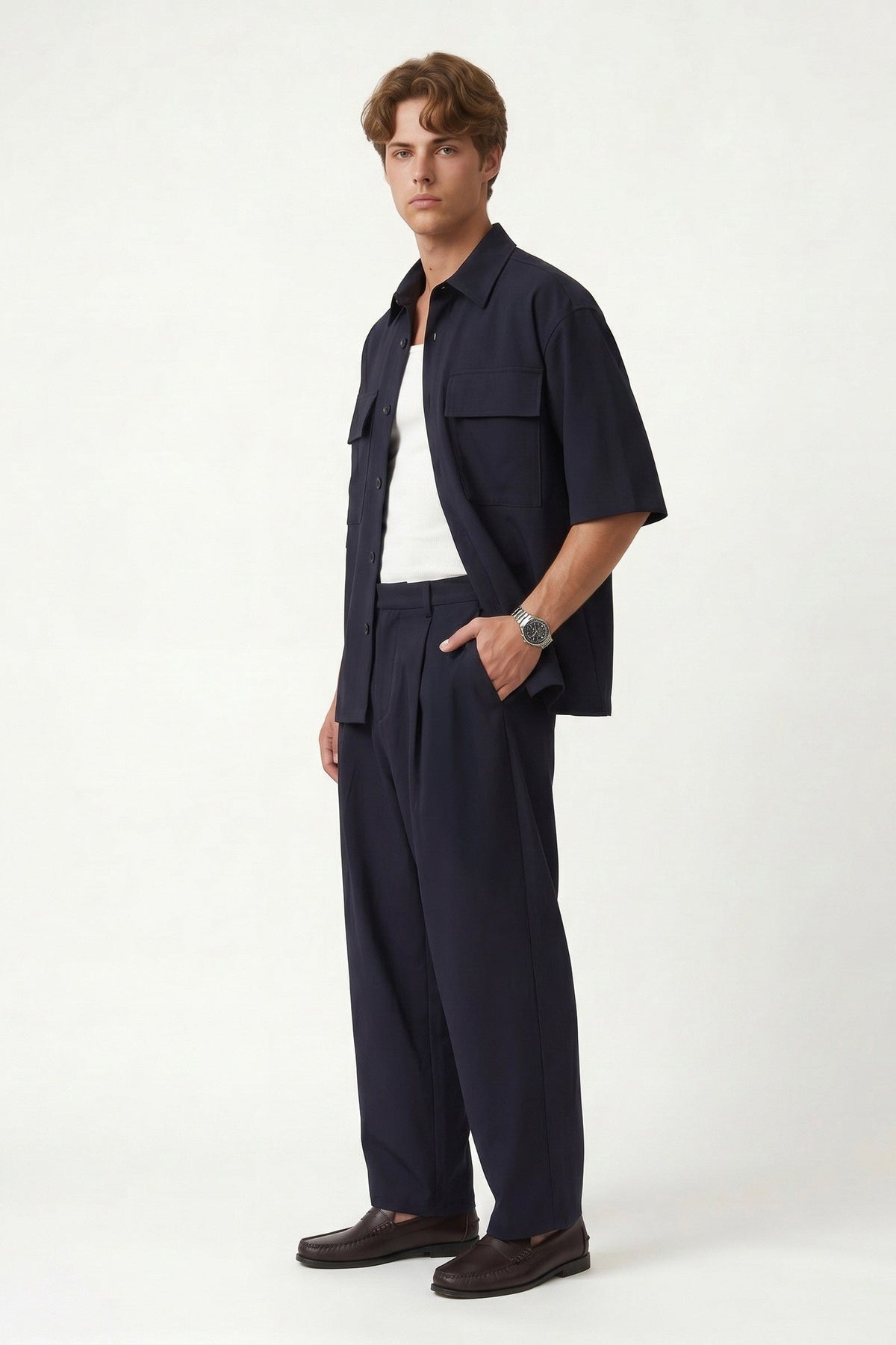 Süper Baggy Fit Esnek Kumaş Pantolon