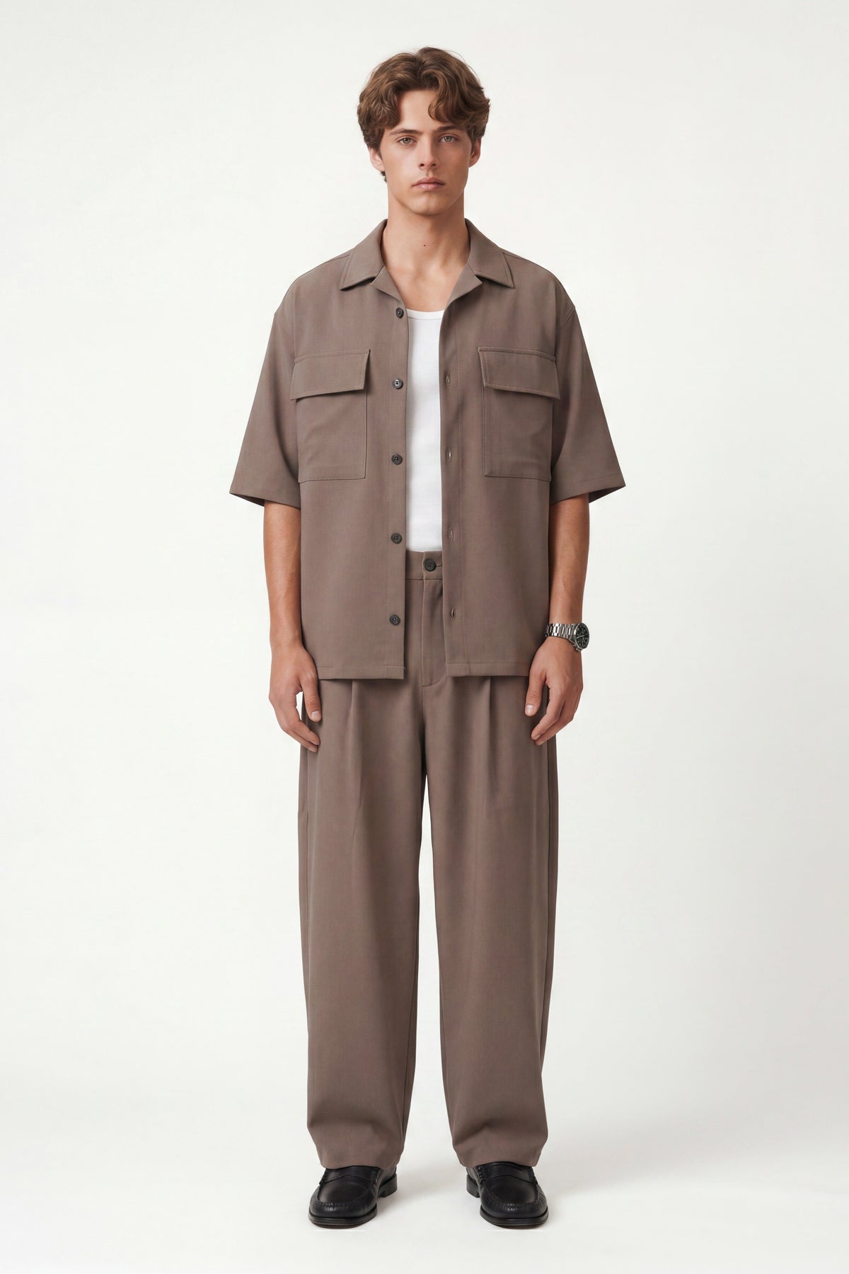 Süper Baggy Fit Esnek Kumaş Pantolon