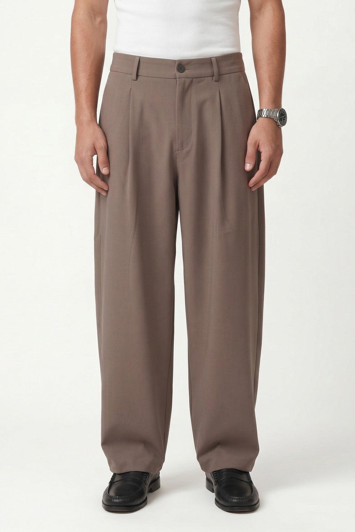 Süper Baggy Fit Esnek Kumaş Pantolon