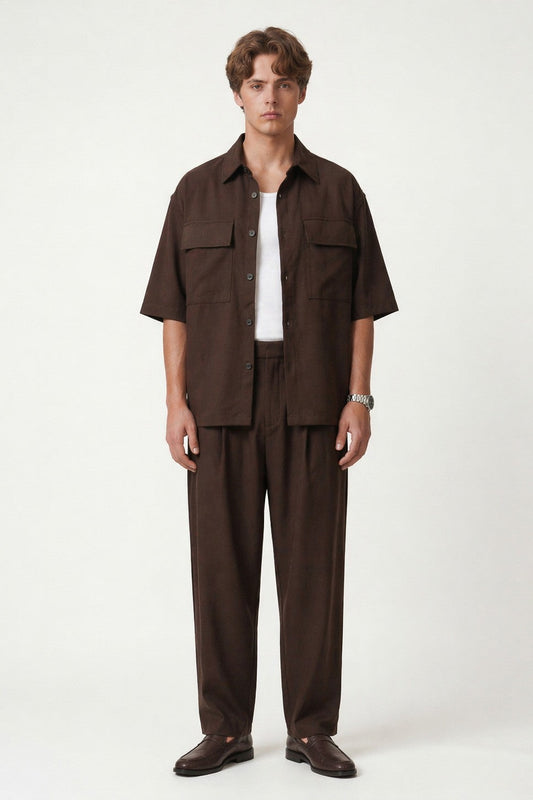 Süper Baggy Fit Esnek Kumaş Pantolon